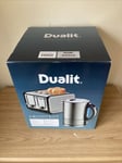 Dualit Architect 1.5L Kettle and 4 Slice Toaster Set Midnight Grey Brushed ✅ NEW