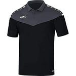 JAKO Champ 2.0 Polo Men's Polo - Black/Anthracite, M