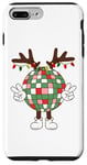 iPhone 7 Plus/8 Plus Christmas disco ball with antlers, peace sign, reindeer Case