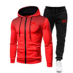 2023 Fashion Träningsoverall För Män Hoodie Fitness Gymkläder Män Löpset Sportkläder Jogger Herr Träningsoverall Vinterdräkt Sport red an R L