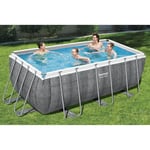 Bestway Power Steel swimmingpoolsæt rektangulær 412x201x122 cm