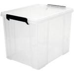 IRIS OHYAMA Boite de rangement empilable avec couvercle - Multi Box - MBX-38 - Transparent - 38 L - 34.8 x 45.3 x 34.3 cm