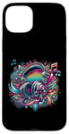 Coque pour iPhone 15 Plus Casque hip-hop urbain rétro vintage dj fantaisie graffiti