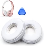 Coussinets De Rechange Pour Casque Sans Fil Beats Solo 2 & Solo 3 - Coussinets En Cuir Synthétique Protéiné Doux - Mousse À Mémoire De Forme (1 Paire, Blanc)[CAS314389]