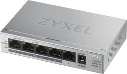 ZYXEL GS1005-HP, 5 PORT GIGABIT POE+ UNMANAGED DESKTOP SWITCH, 4 X POE, 60 WATT (GS1005HP-EU0101F)