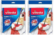 UK Turbo 2 In 1 Microfibre Mop Refill Red Pack Of 2 Uk