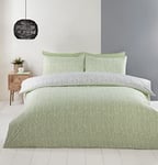 RAPPORT HOME Helston Bedding Duvet Cover Set with Pillowcases King Green