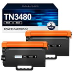 HALLOLUX TN3480 TN3430 Black Toner Compatible with Brother TN-3430 TN-3480 TN 3480 3430 for MFC-L5750DW MFC-L5700DW HL-L5100DN HL-L5200DW HL-L5000D HL-L6400DW MFC-L5700DN DCP-L5500DN(2 Pack)