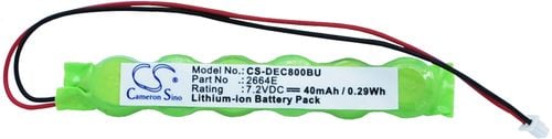 Batteri till 2664E för Dell, 7.2V, 40 mAh