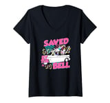 Womens Saved By The Bell 90's Car Group V-Neck T-Shirt