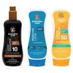 Australian Gold SPF 10 Bronzer & SPF 50 Lotion & Moisture Lock 237ml