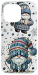 Coque pour iPhone 14 Pro Max Winter Gnome For Women Kids With Christmas Lights For Xmas