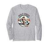 Retro Vintage Wolf Creek Colorado Ski Resort Winter Skiing Long Sleeve T-Shirt