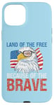 Coque pour iPhone 15 Plus USA Eagle Land of the Free à cause du courageux 4 juillet