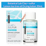 Botanical Lab Clay + sulfurLemon tea tree oil Drying lotion 30ml,Vegan Friendly