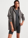 Everyday The Essential Zip Through Hoodie, Charcoal, Size 14, Women