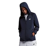 Nike M Nsw Tch Flc Hoodie Fz Sweatshirt - Obsidian/(White), M-T