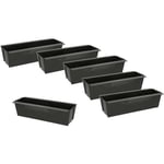 Jardinière en plastique pour palettes Euro - 6 pièces - couleur : anthracite