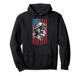 Born For A Purpose, To Ride it. USA American Flag Motorcycle Pullover Hoodie