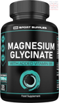 Magnesium Glycinate 1500mg w/ Vitamin B6 - High Absorption Capsules 120ct