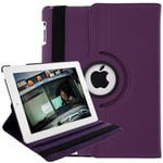 Purple Case for Apple iPad 2, 3, 4 and Retina with Kickstand