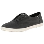 Keds Women's Chillax Washed Laceless Slip-on Sneaker,Charcoal,5 M US