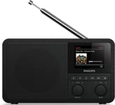 Philips Webradio Dab+ PR802/12 Radio-Réveil Dab+ (Bluetooth, Dual Alarm, Spotify Connect) Noir