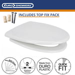 Euroshowers CERALINE V Shape TOP FIX Soft Close Quick Release Toilet Seat