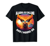 Alaska Moose Tourist Travel Funny Moose Adventure Camping T-Shirt