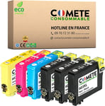 Cartouches d'encre Compatibles Epson 603 XL Etoile de Mer - pour Epson XP-2100 XP-3105 Workforce WF-2810 WF-2830 WF-2835 WF-2850 (3 Noir 1 Cyan 1 Magenta 1 Jaune)