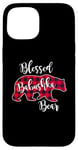 Coque pour iPhone 15 Blessed Babushka Bear Red Buffalo Check Plaid Cadeau pour grand-mère