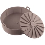 Pot en Silicone pour Friteuse à Air, Doublures pour Friteuse à Air, Panier pour PoêLe à Friteuse à Air avec Base Amovible, Accessoires pour Friteuse