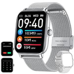 Montre Connectée Femme Homme avec Podomètre: 1.85" Smartwatch 100 Sport Modes Appel Bluetooth Moniteur de Fréquence Cardiaque Etanche IP68 Suivi du Sommeil Lecteur Musique Smart Watch pour Android iOS