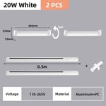 Ensemble complet d'éclairage sur rail pour la décoration intérieure,budgétaire à LED,lustre de magasin,lampe de chambre à coucher,plafonnier sur rail de ma - Type 20w White 2 piece-Cold White 6000K