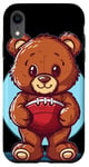 Coque pour iPhone XR Joli costume d'ours en peluche de football