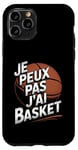 Coque pour iPhone 11 Pro Je Peux Pas J’ai Basket Homme Humour Basketball Vintage