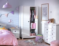 Argos Home Kids Mia 3 Piece 2 Door Wardrobe Set - White