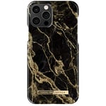 IDEAL OF SWEDEN Back Cover Compatible with iPhone 12, iPhone 12 Pro - Gold, Golden Smoke Marble