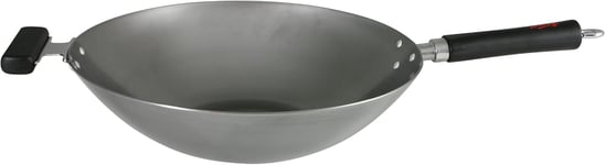 Dexam 14"/36cm Heavy Gauge Uncoated Carbon Steel Wok with Staycool Handle