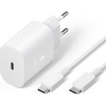 25W Snabb Usb C-laddare för Samsung Galaxy A13 5G A33 A53, A34 A54 A14 A52 A72, S23 S22 S21 Ultra S21 Fe S21 Plus S20 [H34]