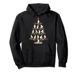 Lights Xmas Santa Field Hockey Player Christmas Tree Pullover Hoodie