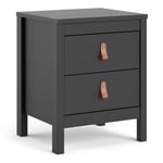 Barcelona Bedside Table 2 Drawers