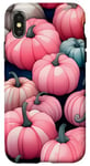 Coque pour iPhone X/XS Rose Citrouille Épices Automne Récolte Tendance Automne Femmes Fille