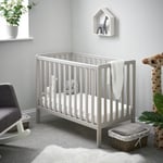 Obaby Bantam Space Saver Cot and Fibre Mattress - Warm Grey