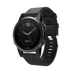 Silikonklokkerem for Garmin Fenix 5S Plus Sort