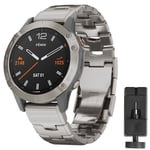 Armbånd titan Garmin Fenix 7X  Pro - Sølv