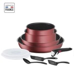 TEFAL INGENIO Daily Chef Batterie de cuisine 10 p, Induction, Revêtement antiadhésif, Poêles et casseroles, Fabriqué en France L3989