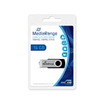 CLE USB PREMIUM 16 GO MediaRange AUTO-PROTEGEE / pliable rotative tournante