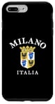 Coque pour iPhone 7 Plus/8 Plus Drapeau Milan Vintage Italie Souvenir Italie Milano Empire romain