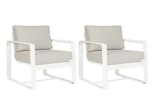 Fauteuil de jardin en aluminium et tissu (lot de 2) - ETRETAT